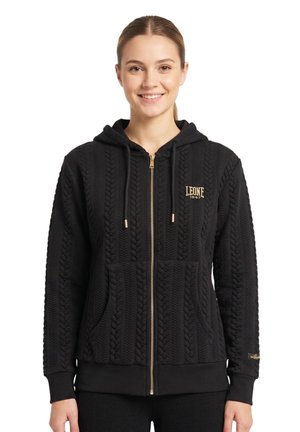 LEONE 1947, WOMAN BONDED ZIPPED - Sweat zippé - black