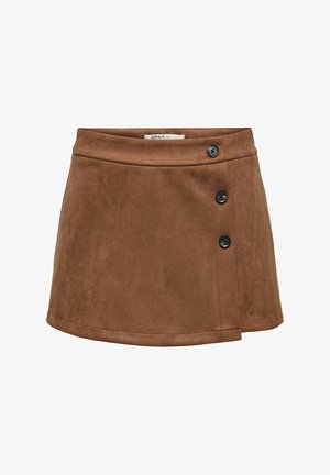 ONLY, GONNA PANTALONCINO A VITA ALTA E CHIUSURA CON BOTTONI A VISTA. - Jupe-short - marrone