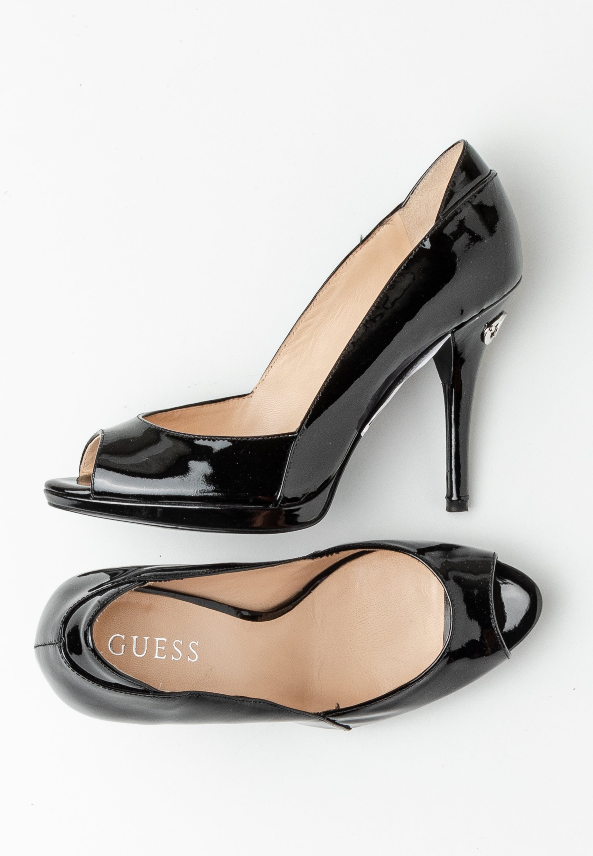 Guess Peeptoe hoge hakken black/zwart (Pre-owned)1