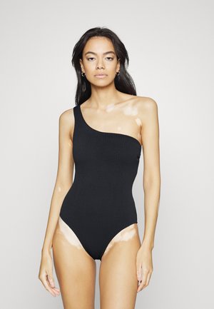 DIVE ONE SHOULDER ONE PIECE - Swimsuit - black