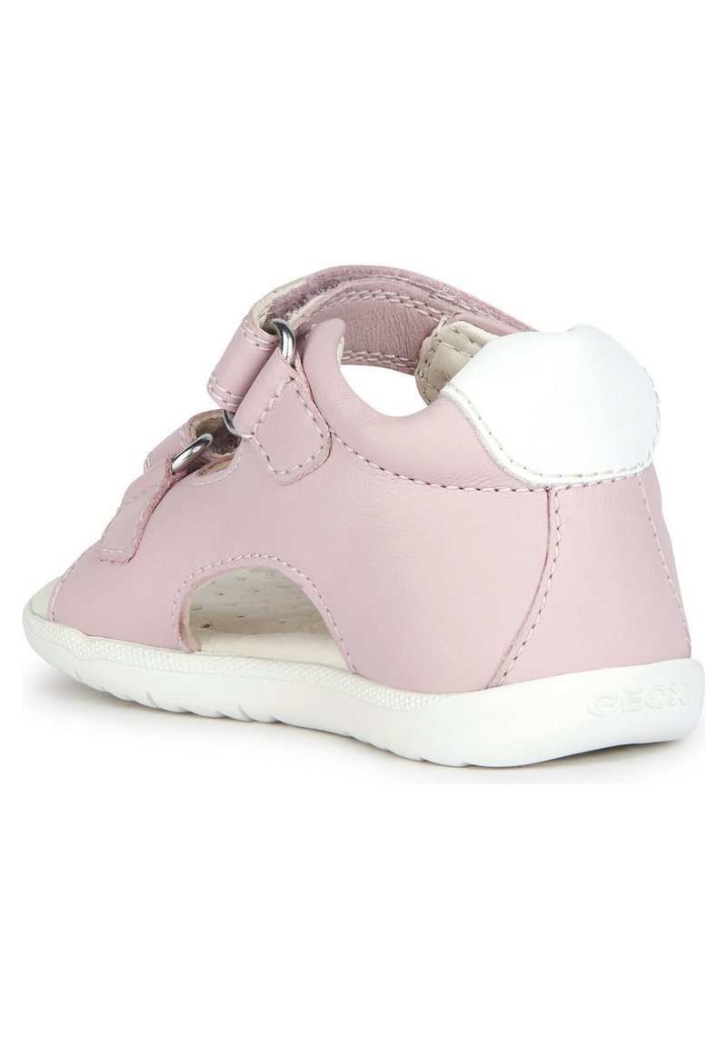 Geox Sandales Bébé Fille Iupidoo - Cuir Souple, Semelle Caoutchouc Flexy System, Fermeture Scratch Facile