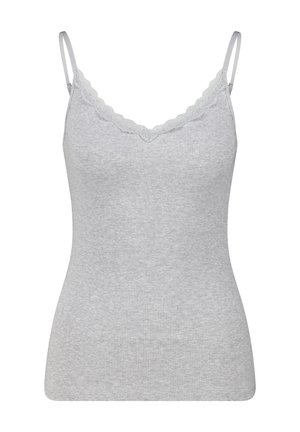 SINGLET GRACE - Hemd - light grey melange