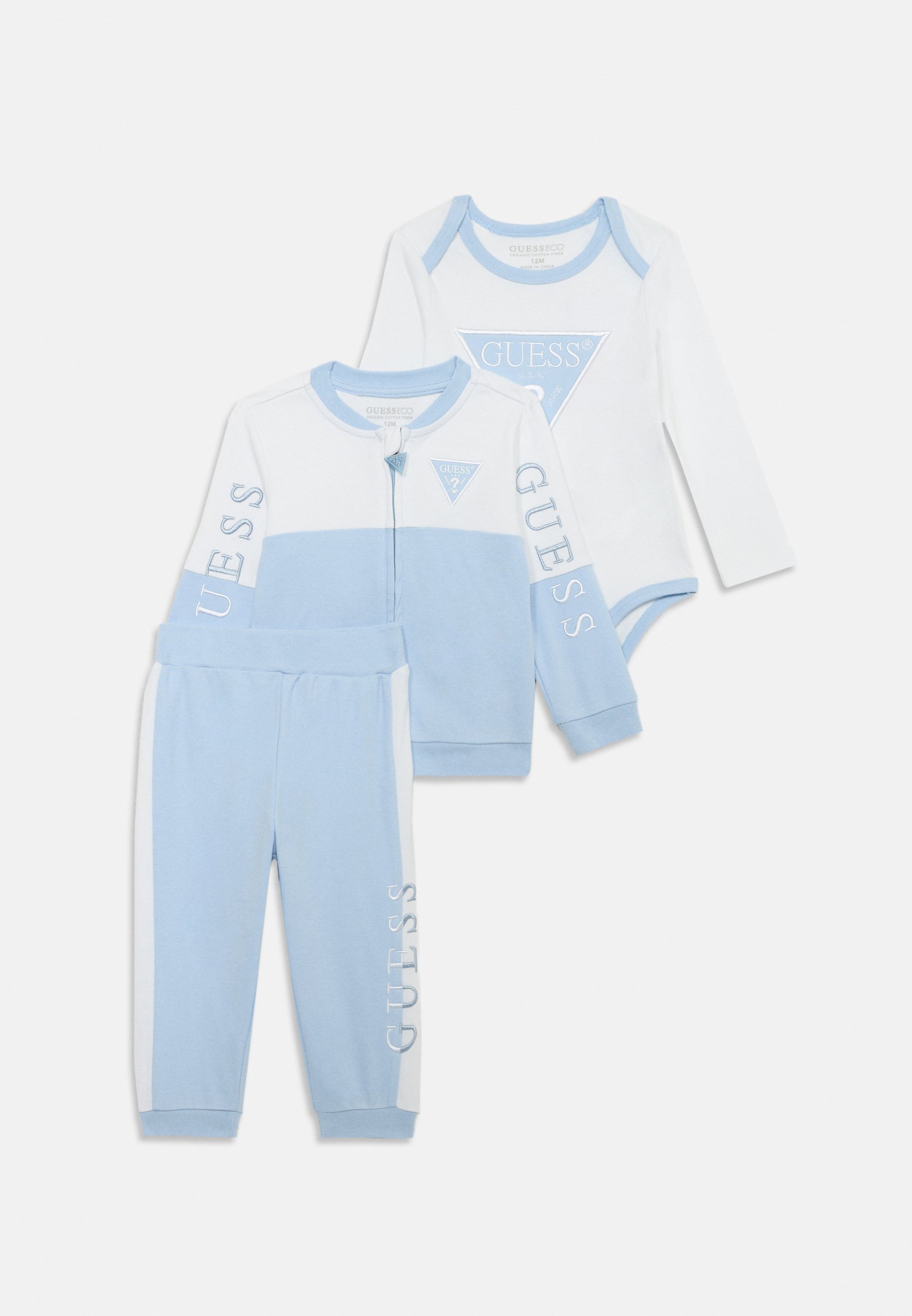Guess BABY BODY PANTS UNISEX SET Tuta blue light heather/blu