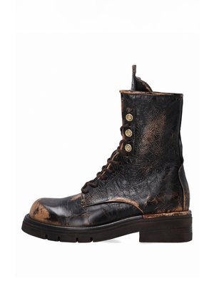 Cowboy/biker ankle boot - brown