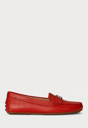 BARNSBURY PEBBLED LEATHER DRIVER - Moccasins - bright vermilion