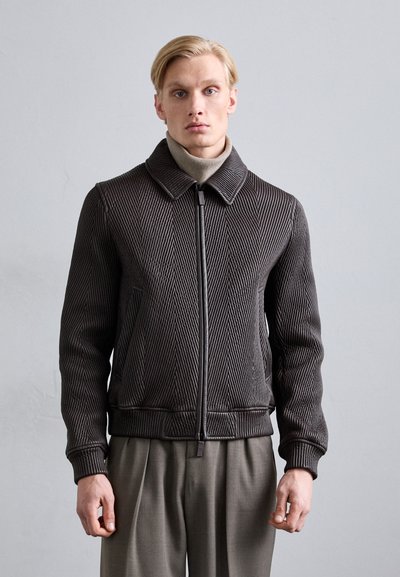 Emporio Armani BLOUSON JACKET - Δερμάτινο μπουφάν - after dark