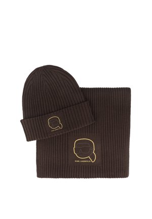 SET - Schal - black/brown