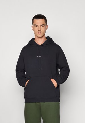 MENS HEAVYWEIGHT HOODIE - Kapuutsiga pusa - black/white