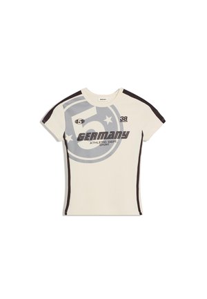 Bershka SHORT SLEEVE SPORT PRINT - T-SHIRT 01021152 - Tričko s potlačou - white