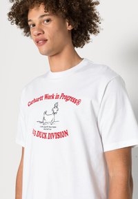 Carhartt WIP DUCKDIVISION - T-shirt estampada - white
