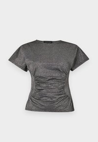 T-shirt con stampa - black/silver-coloured