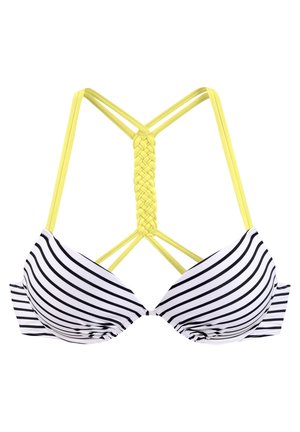 Venice Beach Bikini augšdaļa - schwarz/weiß/limette