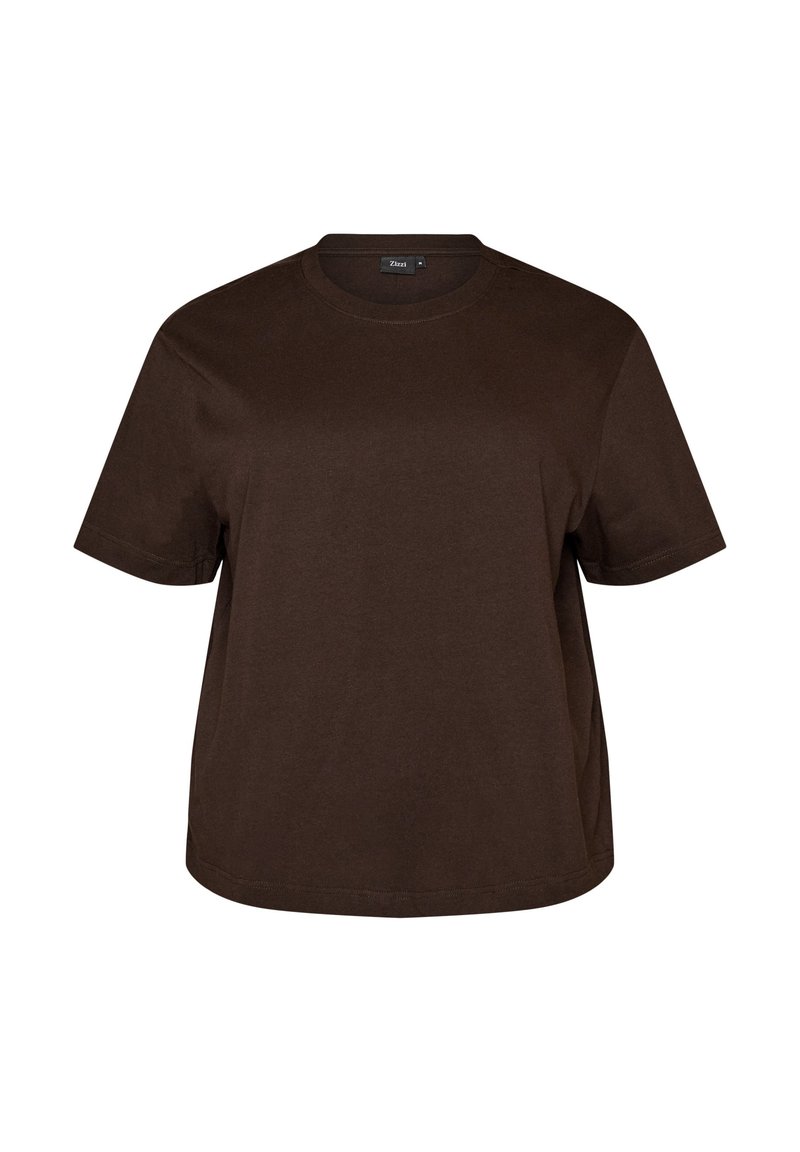 Zizzi Basic T-shirt - braun/dark brown - Zalando