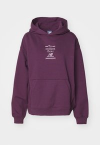 ATHLETICS OVERSIZED CHOICE HOODIE - Sweatshirt - plum brown