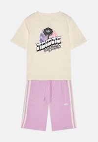 adidas Originals - TEE KIDS UNISEX SET - Marškinėliai su spaudiniu - cream white/bliss lilac Miniatiūros vaizdas 1