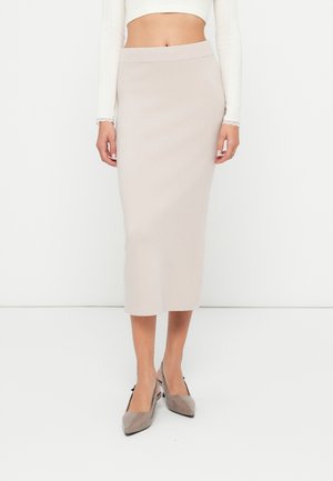 OBJREYNARD SKIRT FAIR - Falda de tubo - gray