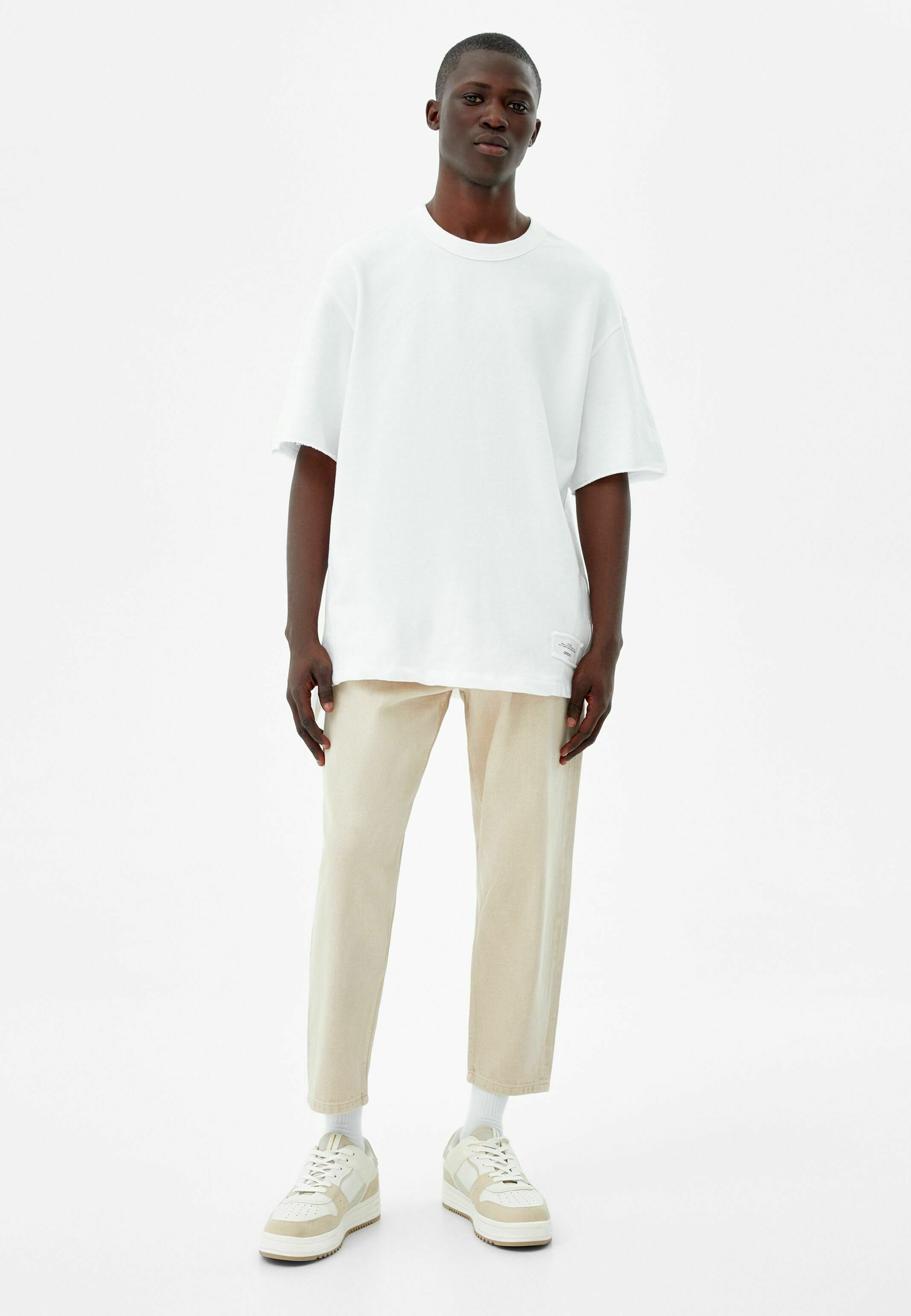 Bershka BALLOON - Straight leg jeans - beige - Zalando.ie