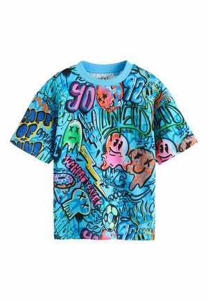 Next, T-SHIRT  - Print T-shirt - blue graffiti
