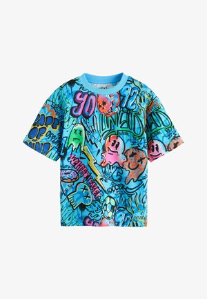Next, T-SHIRT - Print T-shirt - blue graffiti