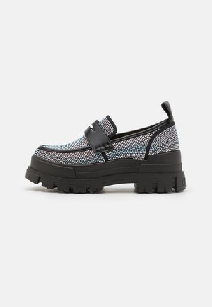 ASPHA LOAFER - Slip-ons - black/mermaid