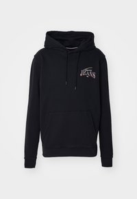 Tommy Jeans DIAMOND TWIST HOOD UNISEX - Sportinis megztinis - black