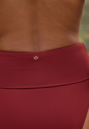 Next, REGULAR FIT - HIGH WAIST HIGH LEG ROLL TOP . - Bas de bikini - berry wine
