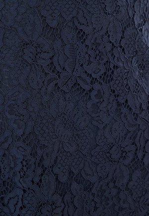 Love & Roses, REGULAR FIT - COLLARED LACE EMBELLISHED BUTTON UP MIDI DRESS . - Päevakleit - navy