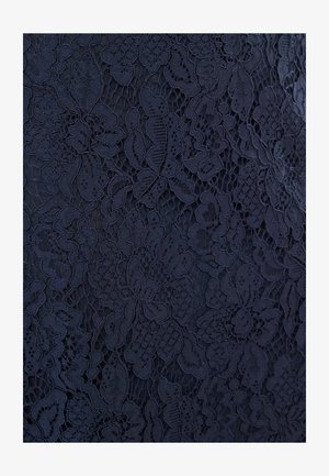 Love & Roses, REGULAR FIT - COLLARED LACE EMBELLISHED BUTTON UP MIDI DRESS . - Freizeitkleid - navy