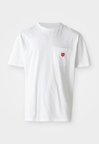 Unselected, white/red