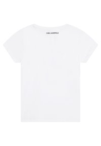 KARL LAGERFELD KIDS SHORT SLEEVES - Triko s potiskem - white