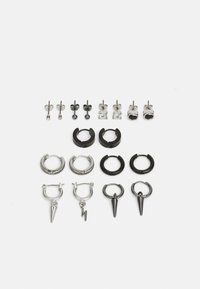 9 PACK UNISEX - Boucles d'oreilles - silver-coloured/black