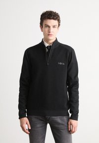 BOSS ZHINE - Stickad tröja - black