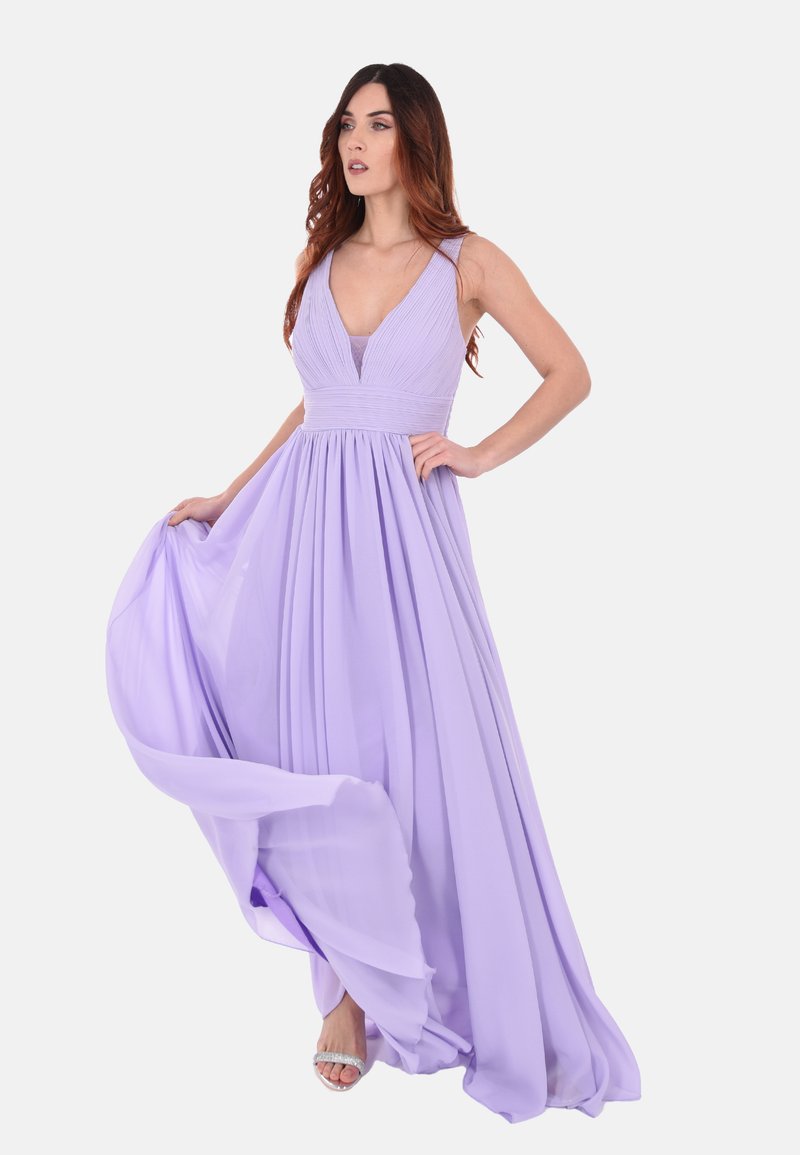 Tulle Abito Damigella Lilla Outfit Vestito Lilla Lilla Vestito Cerimonia - Main Image