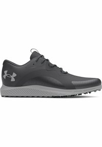 Zapatillas deportivas negras con un diseño elegante, parte superior sintética texturizada, acentos reflectantes y una suela de goma gris con un agarre patrones.