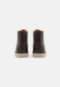 Pier One LEATHER - Stivaletti stringati - dark brown