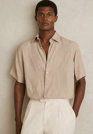 COUPE FLORAL PRINT JACQUARD SHORT SLEEVE  - Chemise - oatmeal