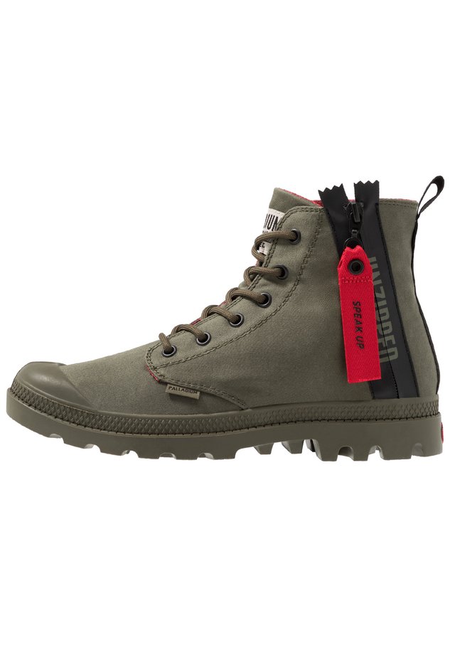 PAMPA UNZIP - Bottines à lacets - olive night