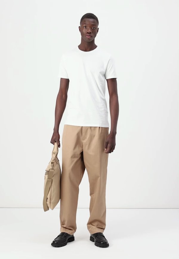 SLHROLAND O NECK TEE 3 PACK  - Basic T-shirt - oatmeal3