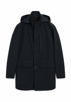 Massimo Dutti BLEND HOODED  - Cappotto corto - dark blue