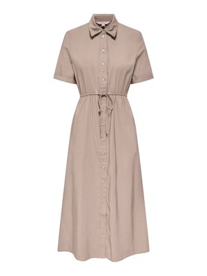 ONLY KLEID ONLARIS LANGES KLEID - Skjortekjole - taupe gray