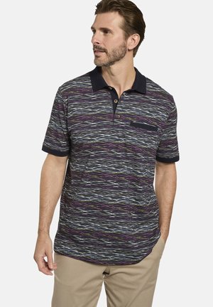 SILVIANO - Poloshirt - dunkelblau gemustert
