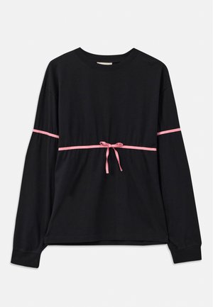 BOW LONGSLEEVE UNISEX - Pikkade varrukatega topp - black/pink