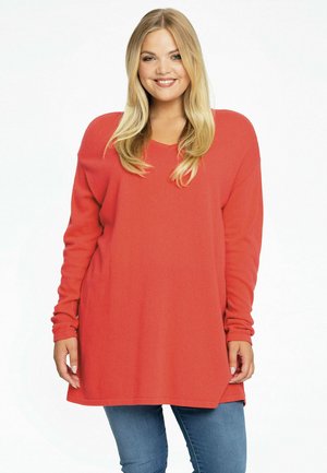 WITH LONG SLEEVES - Trui - light red