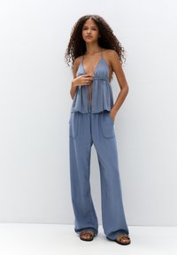 PULL&BEAR RUSTIC  - Linne - blue denim