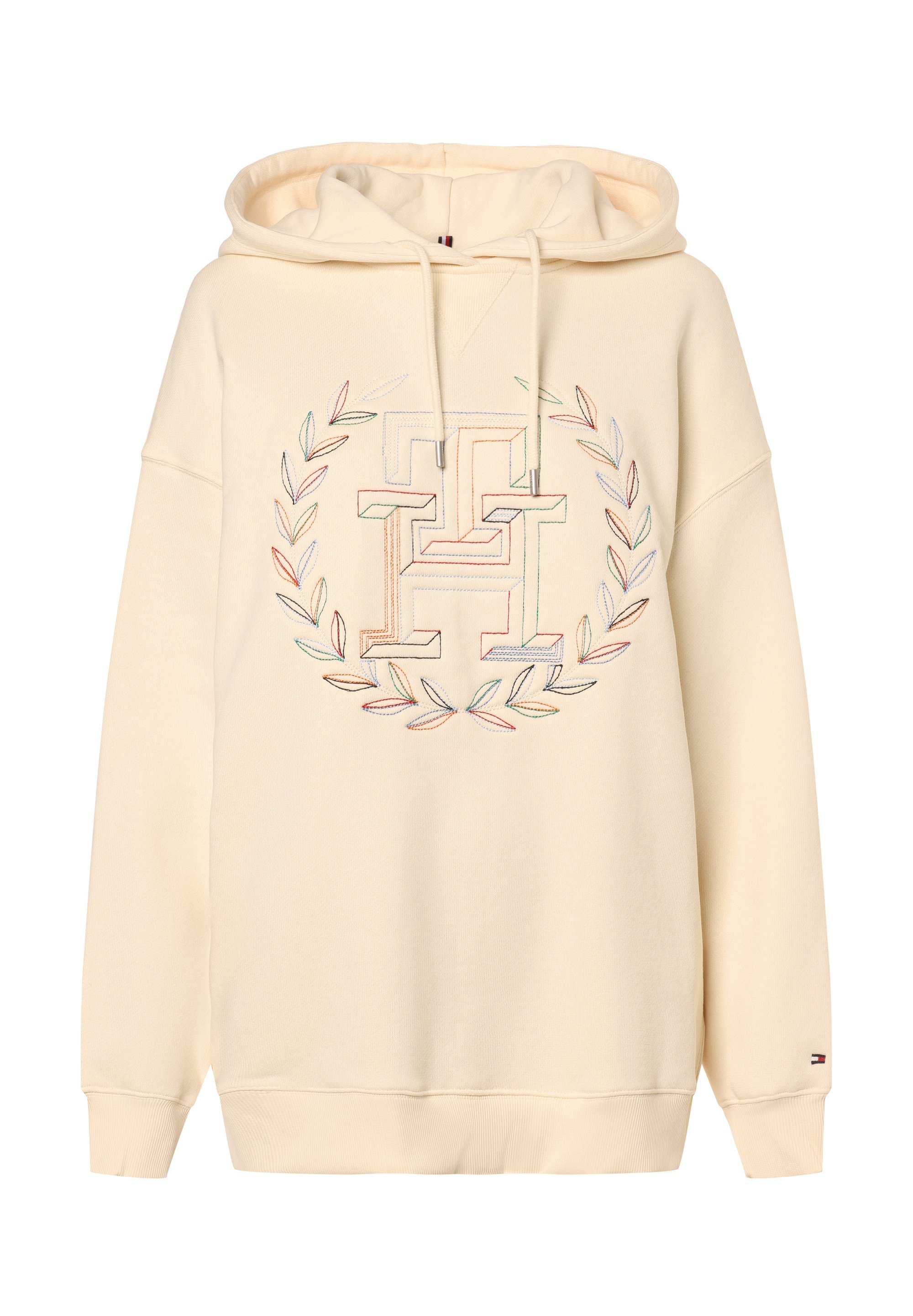 Embroidery Beige Tommy Hilfiger Hoodie Laurel Embroidered Hoodie