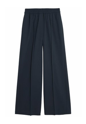 WIDE LEG - Trousers - dark navy