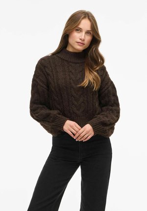 VIMIRA STEHKRAGEN - Pullover - coffee bean