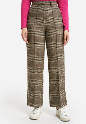 CHECKS  - Pantaloni - dark choc