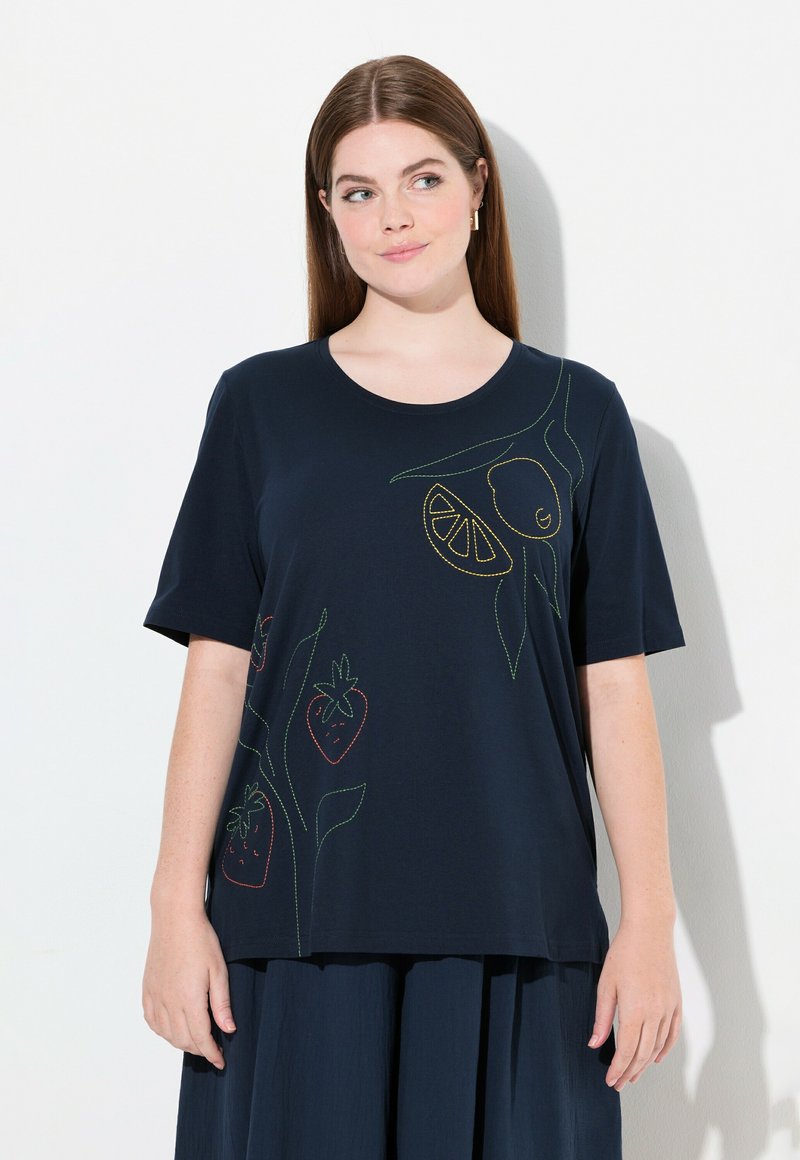 Ulla Popken Camiseta estampada - marine