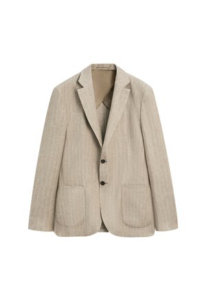 Massimo Dutti, HERRINGBONE STRIPE BLAZER - Sakko - beige